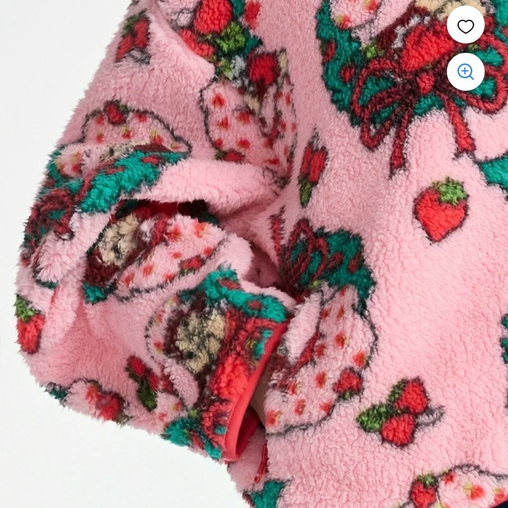 Pink Strawberry Shortcake Holiday Fleece Jacket - Picture 4 of 8